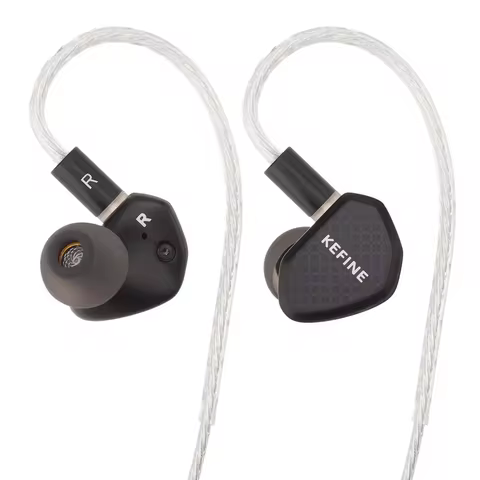 Kefine Klean 10mm DLC Diaphragm Dynamic Driver IEMs Hi-Fi In-ear Earphone with Nozzles and Comfortab