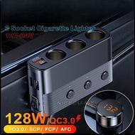 USB Car Charger 12V Multi-Function Charger Dual Port Lighter Socket QC3.0 Fast Charging Fast Chargin