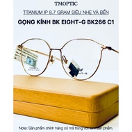 BK EIGHT-G BK266 C1 Titanium IP Cat-Eye Oversized Unisex Glasses Frame Lightweight 8.7g