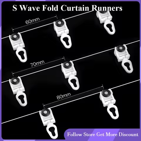 Aqara Curtain Hook For S Fold Curtains Snake Tape 6cm 7cm 8cm S-wave Curtain Line Runners With Wheel