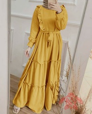 Gamis wanita terbaru / Dress wanita ala ala korea style / Dress viral / Gamis viral kekinian / Gamis