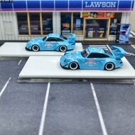 XKE 1/64 Porsche RWB993 964 Cinnamoroll Alloy Diecast Car Model Toy Birthday Gift
