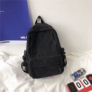 Vintage Corduroy Anti-Theft Backpack Fashion Women Backpack Pure Color Cute School Bag for Teenage Girls Travel Shoulder Backbag