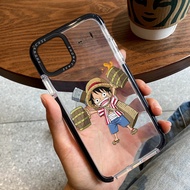 Clear Phone Case Compatible For iPhone 14 Pro 13 12 11Pro Max Anime One Piece Luffy Pattern Multicolor Border Shockproof Soft Silicone Casing Mobiles Accessory