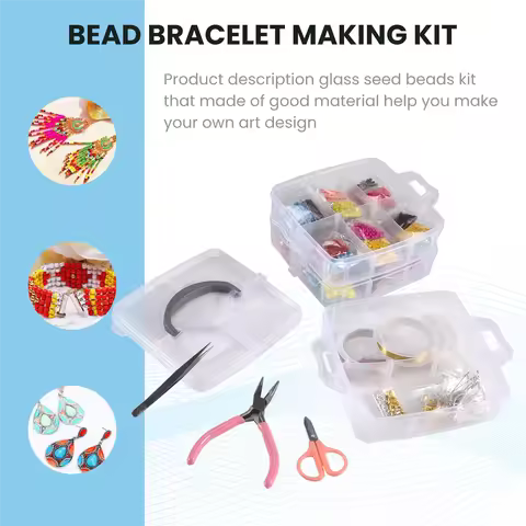 Durable 27009 Pieces Glass Seed Beads Kit