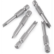 5 Keping Pemutar Skru Jenis U, Bit Bentuk U U4 U5 U6 U7 U8 1/4 Inci Pemutar Skru Magnetik Heksagon B