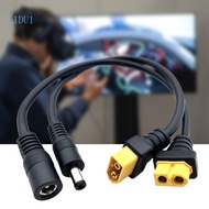 LIDU1 XT60 T Plug Connector to DC5525 Power Cable for Fly FPV Multirotor Field Repair