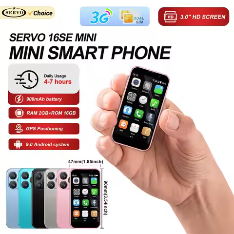 2025 NEW 3G Mini Smartphone Android 9.0 3.0-inch HD Screen 2G RAM 16G ROM Dual SIM Standby Play Stor