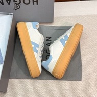 Hogan 新款H-STRIPES系列餅幹鞋厚底鞋   白拼藍