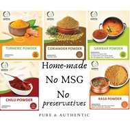 Sathva Spice Powder - Turmeric, Chilli, Coriander, Rasam, Sambar Powder (5 x 200g)