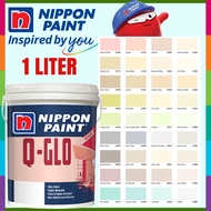 🔥 FOC FREE GIFT 🔥1L Nippon Paint Q GLO INTERIOR SHEEN WASHABLE PAINT /CAT DINDING DALAM KILAT ( PAGE