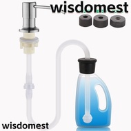 WISDOMEST Soap Dispenser No-spill Home Water Pump Detergent Stainless Steel Lotion Dispenser