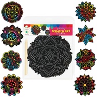 Scratch Art Mandala Kit -Deepavali Art Craft Celebration /Educational Craft for kids /Event & Craft 