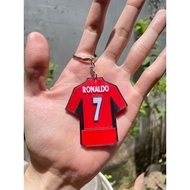 Cristiano Ronaldo 2004 season jersey keychain, car keychain, soccer keychain, Man Utd football shirt