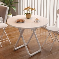 Household Small Apartment Folding Dining Table round Table Balcony Occasional Table and Chair Rental House Rental Net Re