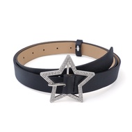 Fashion Personality Ladies Thin Belt With Diamond Pentagram Buckle Y2K Star Belt