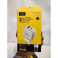Charger REXI CL20-C usb charger 18W with type c cable Quick charger