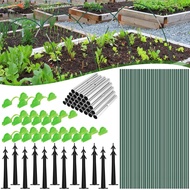 96Pcs Garden Hoops Set for Raised Beds DIY Garden Hoops Frame Flexible Fiberglass Support Hoops 17in