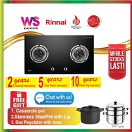 Rinnai Gas Hob RB-982G Two Burner Gas Hob Glass