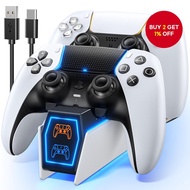New Controller Charging Station for PlayStation 5 Edge & Dual Controllers, PS5 Accessories Charging 