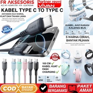 VIVAN VBUSCC TYPE C TO TYPE C 60W Data Cable FASH CHARGING CHARGER CABLE Strong woven Braided cable 
