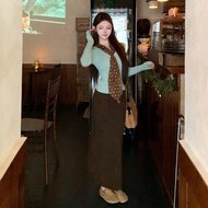 CHANGTONG | ชุดแฟชั่น OOTD เสื้อถักและกระโปรง