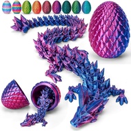 TBOLINE 12" 3D Printed Dragon Egg, Cool 3D Printer Articulated Crystal Dragon Toy for Boys Kid Teen,