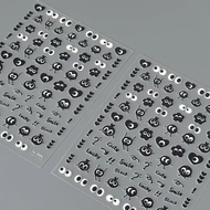 Black White Briquettes Stickers Cartoon Cute Childlike diy High-value Manicure Decoration Stickers#P