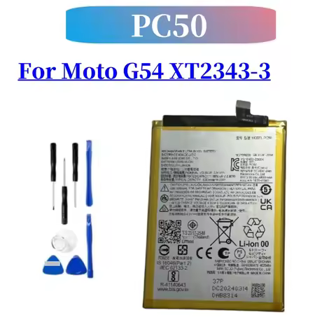 New PC50 5000mAh Battery For Motorola Moto G54 5G XT2343 Moto G14 XT2341 Moto E14 Phone Batteries +T