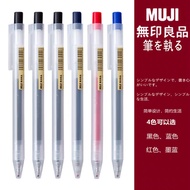 MUJI MUJI Pen New Style Press Gel Pen Press Pen 0.5mm Gel Ink Refill Black Student