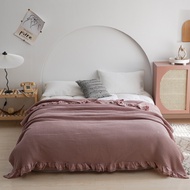 cod Korean lace waffle weave towel with pure cotton gauze blanket dark patterned air conditioning bl