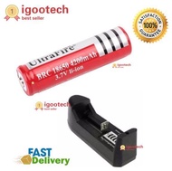 igootech Ultrafire ถ่านชาร์ต รุ่น UltraFire 18650 ถ่าน 3.7V 4200 mAh (สีแดง) 1ก้อน ฟรี ที่ชาร์จถ่าน แบบ1ก้อน