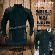 SWEATER RAJUT HIJAU ARMY / SWEATER RAJUT PRIA / SWEATER ARMY