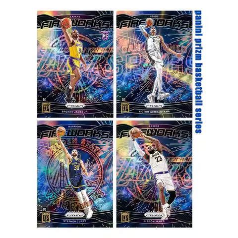 Homemade Diy Panini Prizm Basketball Series Bronny James Curry Wembanyama Collection Card Toys Gift