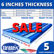 ORIGINAL URATEX FOAM Mattress 6InchesX75 ALL SIZES ( 6x30x75 / 6x36x75 / 6x48x75 /6x54x75 / 6x60x75 / 6x72x75 - ALL COLOURS) [ S size / Single size / Double size / Full Double size / Queen size / King size ] BED FOAM - URATEX SALE - URATEX BED ON SALE