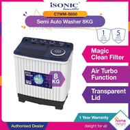 Isonic Semi Auto Washing Machine 8KG 12KG 18KG CTWMS850 CTWMS1200 CTWMS1800