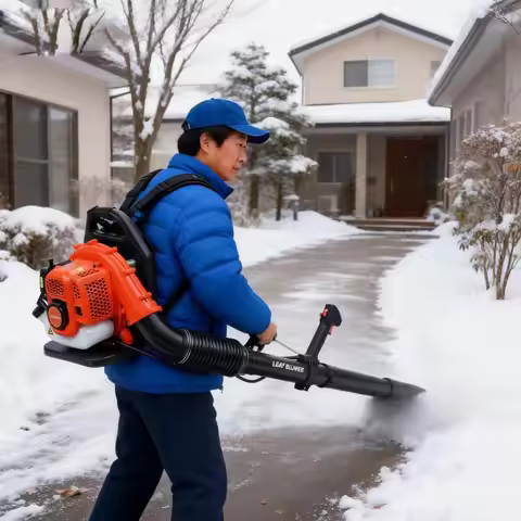 2-Stroke Engine 550CFM Commercial-Grade Dust Blower 52CC Gas Backpack Leaf Blower Patio Cleaning Yar