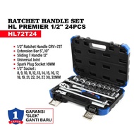 HNL PREMIERE socket wrench hand socket set 24pcs 8-32mm/ socket wrench set