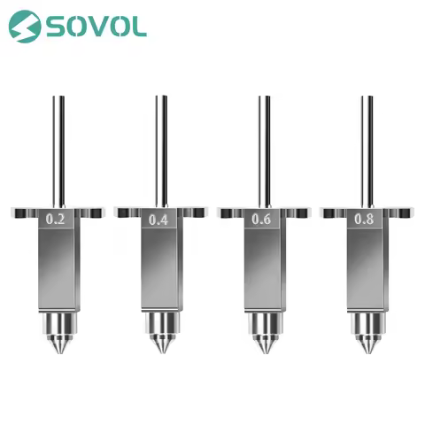 Sovol SV08 Nozzles and Heat Block Kit Includes 0.2mm*1pc/0.4mm*1pc/0.6mm*1pcs/0.8mm*1pc for Sovol SV