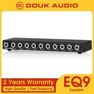 Douk Audio HiFi EQ9 9-Band Stereo EQ Preamp Analog Pre-Amplifier Equalizer Audio Processor for Home/