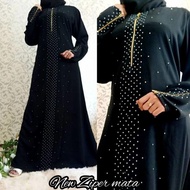 Abaya Turkey Hitam Gamis Jubah Bordir Tahlia Dress Baju Wanita Muslim