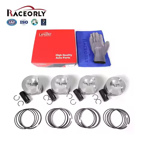 RACEORLY Piston Set Oversized 82.75mm +0.25 Φ23mm For VW GTI Audi A4 Q5 2.0 TFSI 06L107065R