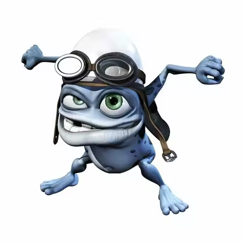 New Design Cartoon Funny Crazy Frog Decorative Pattern Car Sticker Motorcycle Decal Cover Scratch Wa