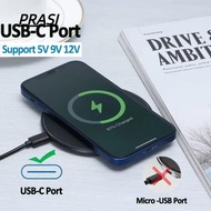 PRASI Charger Pad, 30W Induction Wireless Charger, Ultra-thin Fast Charging Type-C Ports Mini Wirele