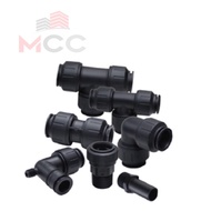 Black Fitting PVC pipe for waterline MALE ADAPTER, COUPLING, ELBOW, TEE 1/2 and 3/4