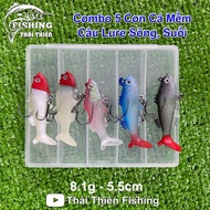 Yowago Soft Fish Lure Box of 5 Length 5.5cm Weight 8.1g Specialized in Lure Rivers and Streams