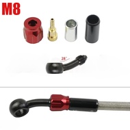 Banjo M8 Fitting Remove DIY Aluminum Moto hydraulic Reinforced Oil Cooling Hose Line AN3 for Motorcy