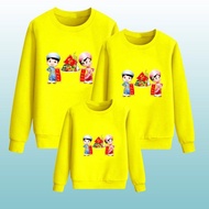 Thick cotton long-sleeved family shirt in all sizes 8-100kg (video shot on any product at the factor