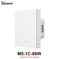 ITEAD SONOFF M5 Matter Wall Switch 80/86 ประเภทสวิตช์ WiFi สวิตช์ไฟอัจฉริยะสวิตช์ปุ่มกด 1/2/3 GANG แ