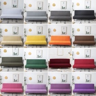 ✨24 Colors✨Solid Color Armless Sarung Sofa Bed Covers No Arm Elastic Tight Wrap Couch Cover Stretch 